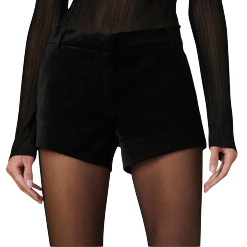 Joe's Tailored Black Wrap Front Shorts Size S